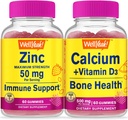 Eh bien oui Zinc + Calcium + Vitamine D3, Gommies Bundle - Grande dégustation, supplément de vitamine, sans gluten, sans OGM, gommy à croquer
