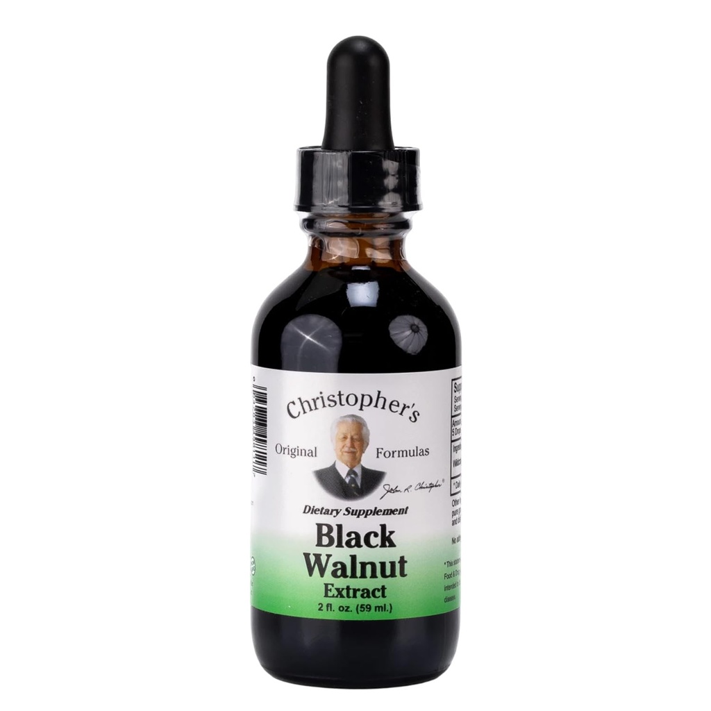 Formules d'origine Christophers Extrait de noix noire, supplément liquide à base de plantes, 2 oz