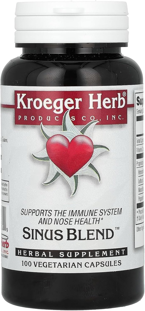 Kroeger Herb Co Sinus Blend, 100 capsules végétariennes