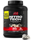 Muscletech Whey Protein Powder (Cookies & Cream, 4 Pound) - Nitro-Tech Ultimate Muscle Building Formula with Whey Protein Isolate - 30g of Protein, 3g of Creatine & 6.8g of BCAA - Packaging May Vary