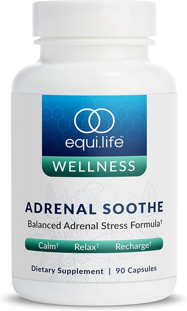 Supplément de soutien aux plantes d'Equilife avec Ashwagandha et L-Theanine, conçu pour le bien-être global quotidien, suppléments pour les hommes et les femmes, sans gluten, végétalien, sans lait, sans OGM, 90 capsules