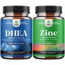 Bundle of Pure DHEA and Pure Zinc Supplement - DHEA Thyroïde Support pour la santé des femmes Immune Support Bone Health and Mood Support - Zinc Immune System Booster for Mood Boost Heart Health