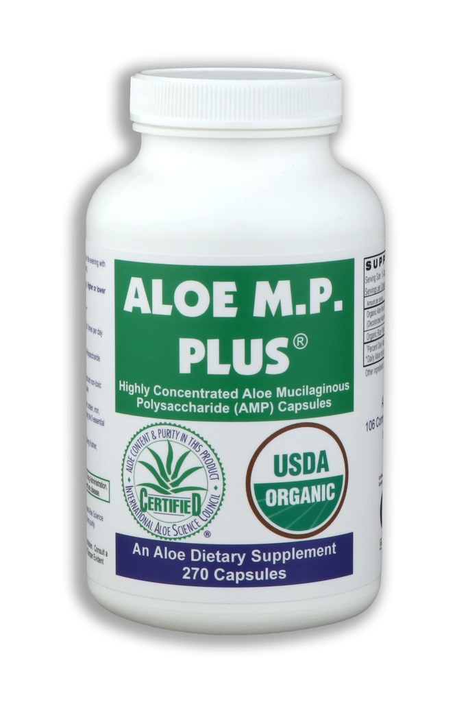 Capsules, USDA Aloe Vera Organic Polysaccharides AMP Supplément pour la santé digestive et immunitaire