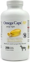 Omega Caps HP Snip Conseils pour les chiens moyens et grands High Potency EPA et DHA maximum de biodisponibilité Supplément d'huile de poisson Vet Formulé Made in USA Skin Coat Joint and Heart Health 250 Capsules