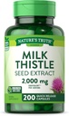 Nature's Truth Lait Thistle Supplément $ 2000mg $ 200 Capsules $ Extrait de graines sans OGM et sans gluten $ Silymarin Marianum