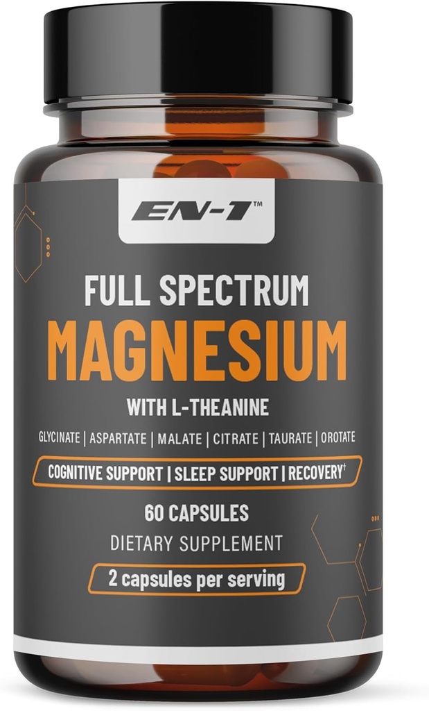 Supplément de magnésium, Mag calm naturel avec/L Théanine, P5P (B6), Zinc, Glycine, 6 formulaires, L Theanine Supplément