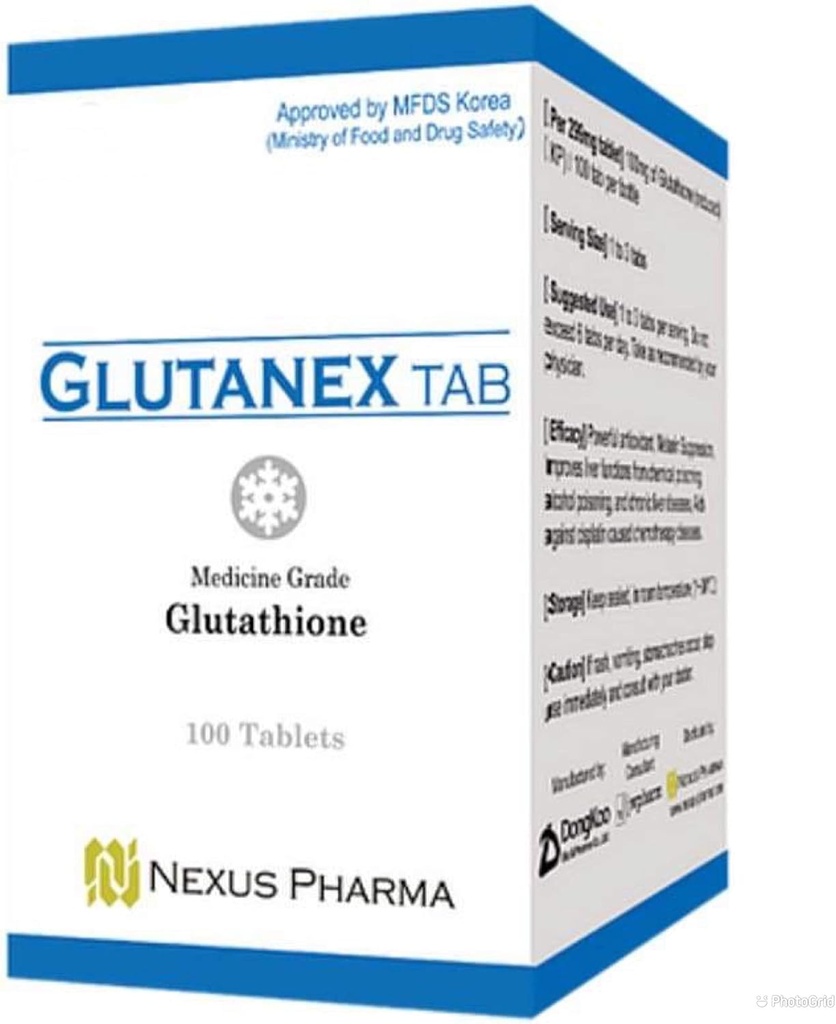 Glutanex Tab Glutathion de Nexus Pharma fabriqué en Corée