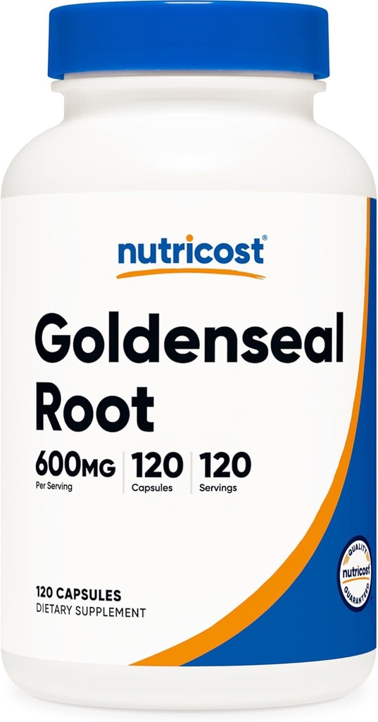 Nutricost Goldenseal Root 600mg, 120 Capsules - Non-OGM, Sans gluten, Capsules végétariennes