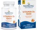 Nordic Naturals Vitamine D3 1000, Orange - 120 Mini Gels Soft - 1000 UI Vitamine D3 - Soutient les os sains, l'humeur et le système immunitaire Fonction - Non-OGM - 120 portions