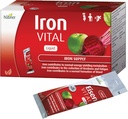 Hübner Iron Vital Liquid Iron Supply Plus Vitamine C, complément alimentaire pour adultes et enfants, végétalien et sans gluten, saveur de fruits, boîte de 20 paquets, 10 ml