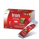 Hübner Iron Vital Liquid Iron Supply Plus Vitamine C, complément alimentaire pour adultes et enfants, végétalien et sans gluten, saveur de fruits, boîte de 20 paquets, 10 ml