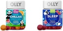 OLLY Enfants Chillax Gummies L-Theanine Magnésium Lemon Baume 50 Compte et sommeil Gummies 0.5mg Mélatonine L Theanine Camomile Lemon Baume 50 Compte