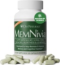MemNivia Cerveau Suppléments pour la mémoire et le focus.Formule de cellules souches à double âge avec Cognivia®, Bacopa, Saint Basile et Ginger.