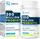 Probiotiques pour les femmes Hommes: 300 Million CFU Probiotique haute puissance + 12 souches Probiotiques organiques avec prébiotiques, Supplément probiotique quotidien pour la santé digestive, Gut, Immune et Bloating, 60 Capsules