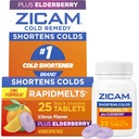 Zicam Cold Remedy Zinc RapidMelts, Arôme des agrumes de la mûre aînée, homéopathique, médecine de raccourcissement du froid, raccourcit la durée du froid, 25 Compte