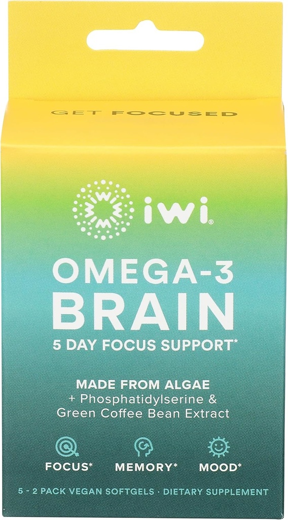 Iwi Omega 3 Cerveau 5 jours Focus Support, 10 Ct