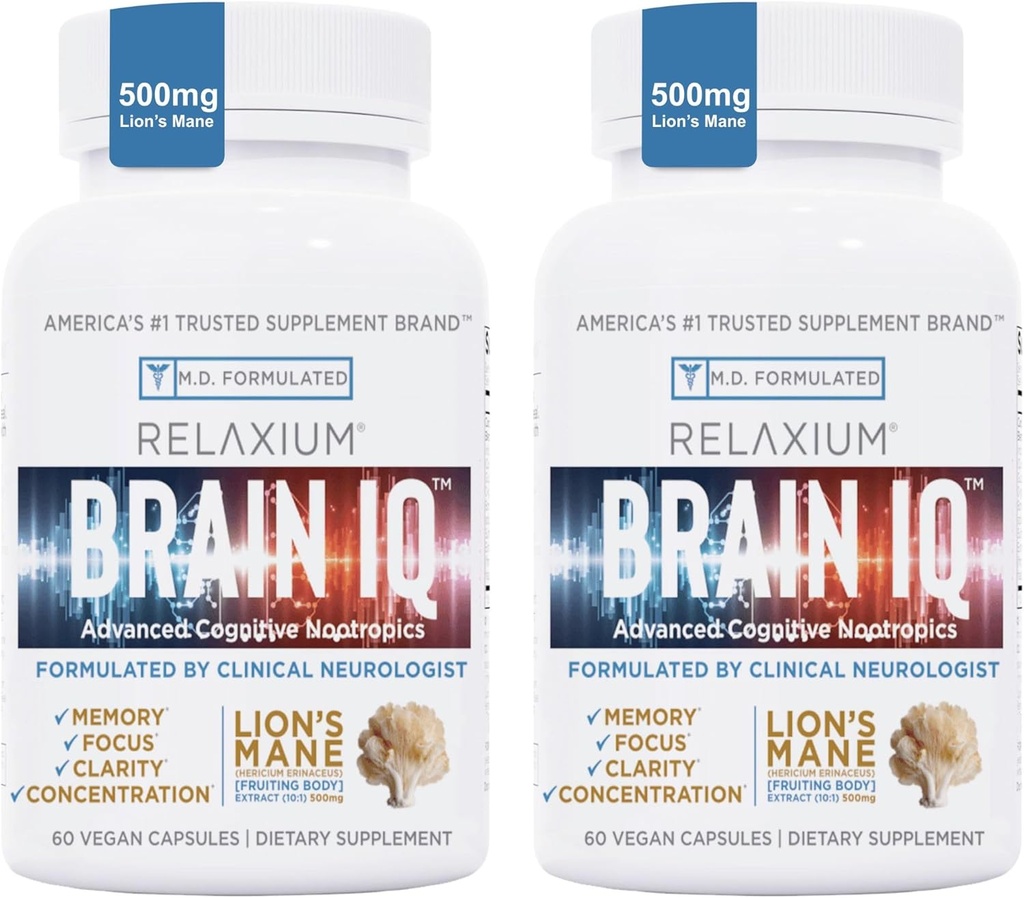 BrainIQ Nootropic Cerveau Suppléments pour la mémoire et la concentration Supplément pour la mémoire pour la santé du cerveau