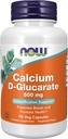 MAINTENANT Aliments suppléments, calcium D-Glucarate 500 mg, soutien à la détoxification*, 90 gélules
