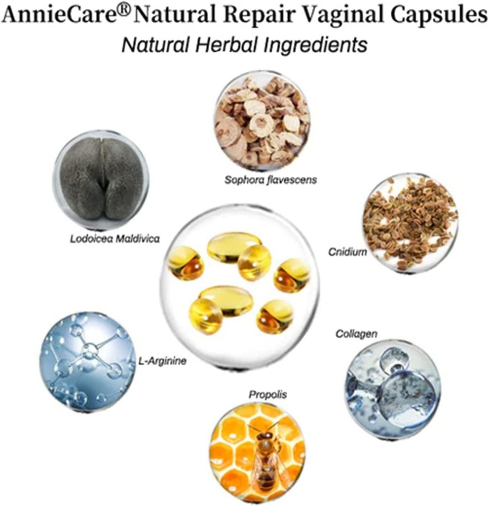 AnnieCare Anti-Itch Detox SLI-mming Produits, Annie Care Capsulas, Ferming Repair & Pink et Tender Capsules naturelles, restez clair et frais(2 sacs de chaque 7pcs)