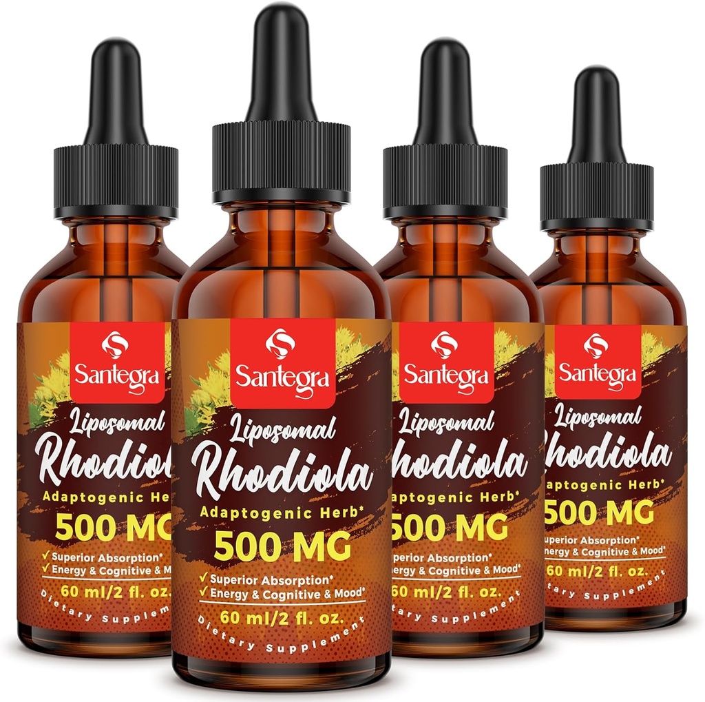57,000 MG Supplément actif de Rhodiola Rosea, extrait de racine de Rhodiola, liquide pour haute absorption, extrait de racine de Rhodiola Rosea Teinture pour l'énergie, le stress, l'humeur, végétalien, 240 ml