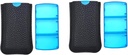 VOFOON Petite pilule Organisateur 3 fois par jour 2 Pack quotidien, Pill Box de voyage pour la poche de Purse, 3 Compartiment Portable Medicine Valitivity Case, Fish Oil Box, Supplement Box
