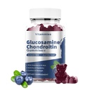 Glucosamine Chondroïtine Gommies avec MSM & Elderberry Extra Strength - Soutien articulaire, Supplément de soutien immunitaire antioxydant pour adultes, hommes et femmes Minéraux, coenzyme Q10, DHA- 60 Blueberry Gommies