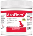 Supplément Azoflora pour les reins sains pour chiens - Améliore la fonction rénale - Soutenir un système urinaire sain, facile à administrer, sans réfrigération nécessaire, saveur de poulet - 90 chews doux