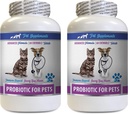 Cats Bad Breath Home Remedy - PROBIOTICS for Pets - Dogs Cats - Bad Gas and Breath Treats - Advanced Immune Boost - cat probiotics pet ultimates - 2 Bottles (120 Treats)