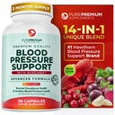 Capsules de racine de betterave PurePremium pour le soutien de la pression artérielle – Formule avancée de 700mg avec poudre de betterave, Hawthorn, Hibiscus et l'ail pour la production normale d'oxyde nitrique et la santé cardiaque – Non-OGM - 90ct
