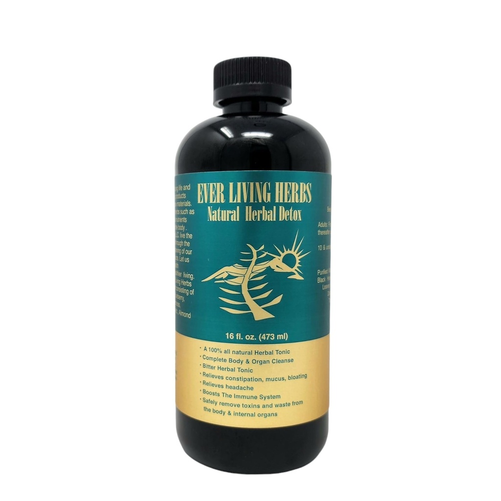 Détox naturel à base de plantes avec Moringa pour les nutriments et le nettoyage profond avec Neem, Burdockroot, Dandelion 16 Oz.