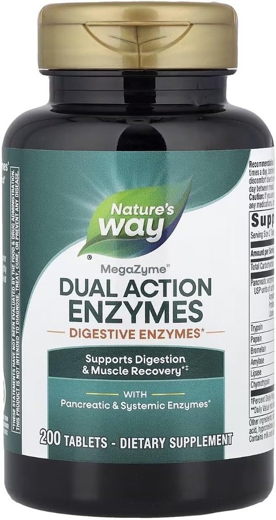 Thérapie enzymatique Mega-enzyme, 200 comprimés (2 pack)