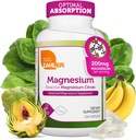 Zahler - Capsules de supplément de magnésium 200 mg (120 Count) Citrate de magnésium bioactif certifié Kosher pour absorption maximale - Minéral de magnésium naturel pour les hommes et les femmes - Meilleurs suppléments de magnésium