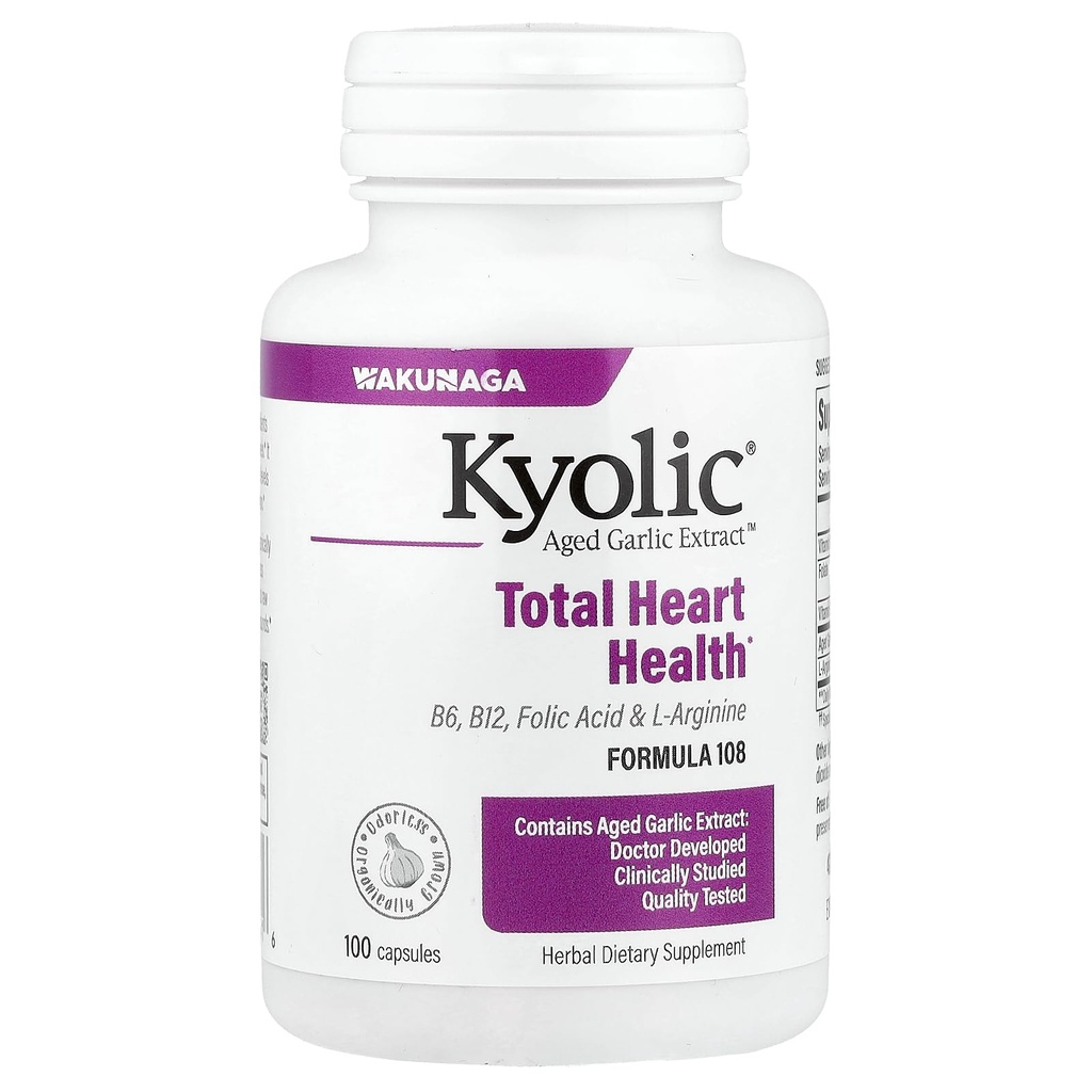 Extrait d'ail d'âge kyolique Formule de santé cardiaque totale 108 - 100 capsules