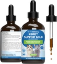 Pet Wellbeing Kidney Support Gold for Cats - Supports Healthy Kidney Function, Fluid Balance, Energy Levels, Rehmannia, Dong Quai - Veterinarian-Formulated Herbal Supplement 4 oz (118 ml)