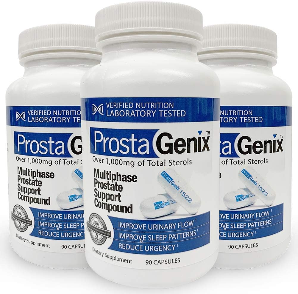 ProstaGenix Multiphase Prostate Supplement Capsule -3 bouteilles- En vedette sur Larry King Enquête TV Show - Plus d'un million Vendu - Voyages de salle de bains de fin de nuit, Urgence, Urgence fréquentes.