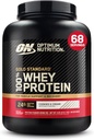 Optimum Nutrition Gold Standard 100% Whey Protéine Poudre, Cookies et Crème, 5 livres (Emballage May Vary)