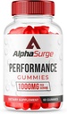(1 Pack) Gommies AlphaSurge pour Homme, Gommies Alpha Surge de formule avancée avec 1000 MG à croquer, ingrédients naturels AlphaSurge Gommies (60 Gommies)