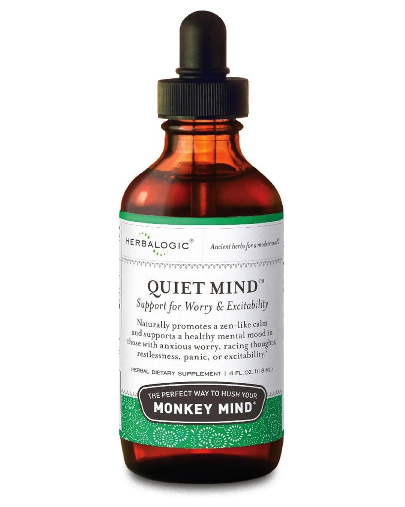 Herbalogic - Tranquillité mentale gouttes liquides à base d'herbes - Non-sédative, favorise une sensation de calme Zen-comme - Soulage l'angoisse et Panicky Mood - basé sur la formule chinoise traditionnelle Gui Pi Tang - 4 Fl. Oz.