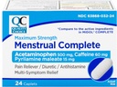 Choix de qualité Menstruel Complete Max Strength Period Pain Relief, 500 mg d'acétaminophène, 60 mg de caféine, 15 mg de maléate de pyrilamine, Crampes, Bloating, Céphalées.