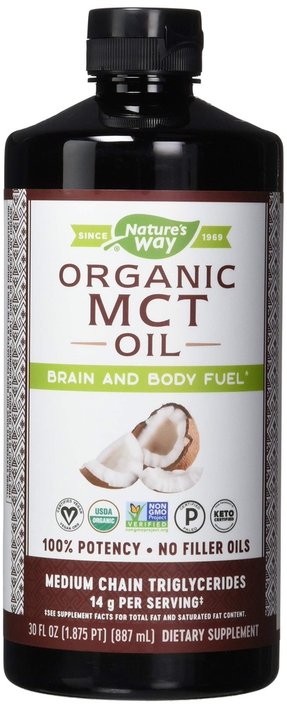 Voie de la nature Voie de la nature Huile de millésime provenant de la source pure de noix de coco, sans huile de remplissage, 14 G de Mcts par service, 30 Fl Oz (paquet de 6)