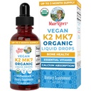 MaryRuth Organics USDA Vitamine biologique K2 MCT gouttes liquides pour les adultes et les enfants $ 100 mcg K2 MK7 par portion + Huile MCT biologique $ Vegan K2 Vitamine pour la santé des os $ Santé du coeur $ 1oz
