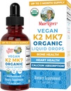 MaryRuth Organics USDA Vitamine biologique K2 MCT gouttes liquides pour les adultes et les enfants $ 100 mcg K2 MK7 par portion + Huile MCT biologique $ Vegan K2 Vitamine pour la santé des os $ Santé du coeur $ 1oz