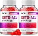 (2 Pack) Ace Keto ACV Gummies - Formule avancée Ace Keto Plus ACV Gummies Apple Cider Vinegar Ace ACV, Gestion du poids, Supplément alimentaire Avis Hommes Femmes (120 Gummies)