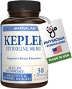 Kepler - Citicoline 500mg - soutient la fonction cérébrale - CDP-Choline - pour la santé cognitive et mémoire - aide à se souvenir et rappeler - sans gluten et sans OGM - supplément alimentaire - 30 capsules