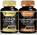 BIEN-ÊTRE LABSRX Lions La Mane Supplément Capsules et Mushroom Capsules