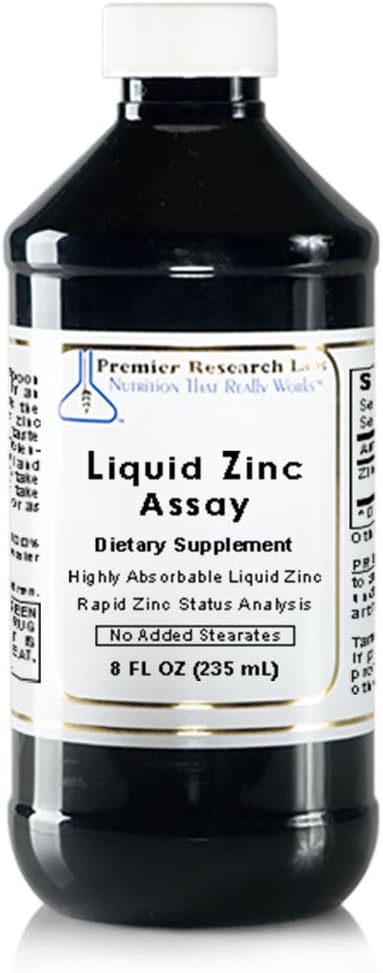 Zinc liquide Assay, 8 fl oz (47 portions) de Zinc liquide très absorbant. Excellent pour une utilisation dans l'analyse rapide de l'état du zinc