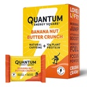 Quantum Energy Square: Barre d'énergie avec caféine et 10g de protéines. Delicious Healthy Snack On The Go. (Vegan, sans gluten, sans soja, sans lait) - Beurre à noix de banane Crunch 8Pk