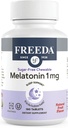 FREEDA Melatonin 1 mg Comprimés à croquer sans sucre – Aide naturelle au sommeil pour les adultes et les enfants de 3 ans et plus – Non-Habit formant, végétalien, sans gluten, casher – Fabriqué aux États-Unis (180 comte)