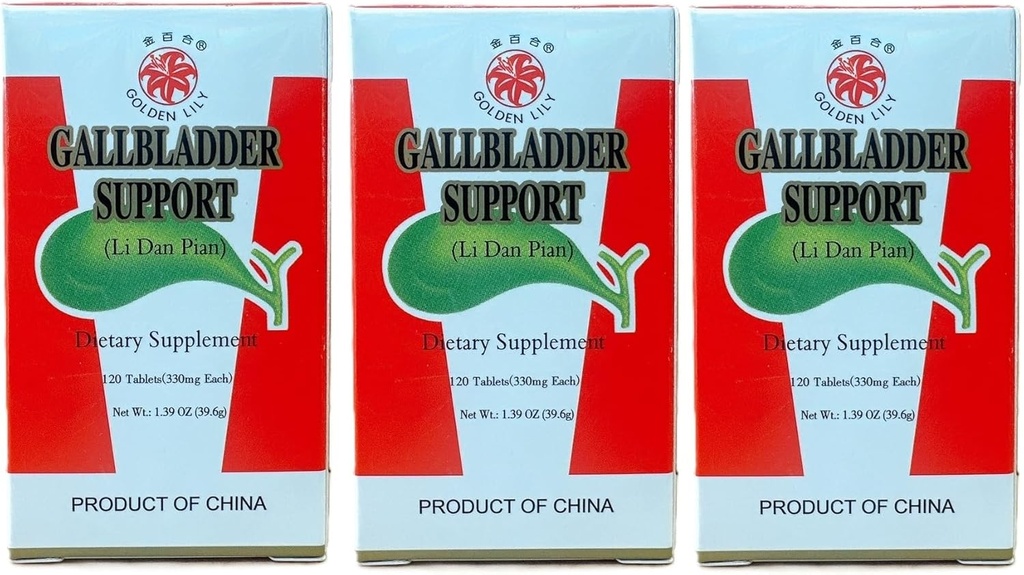 Li Dan Pian, Gallbladder Support (120 Tablets) - 3 Boxes