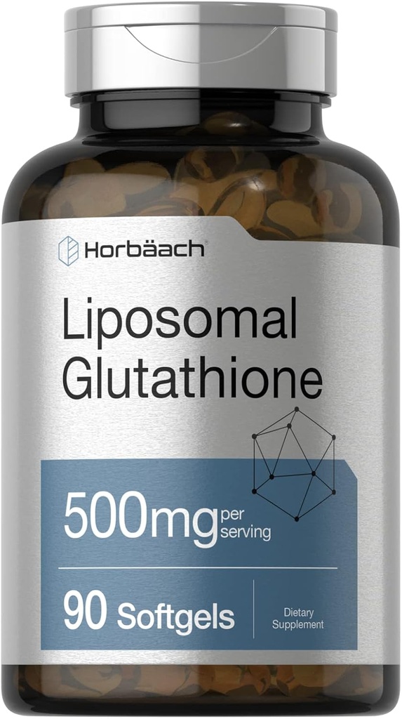 Horbaach Supplément de glutathion liposomique 500mg.90 Softgels.